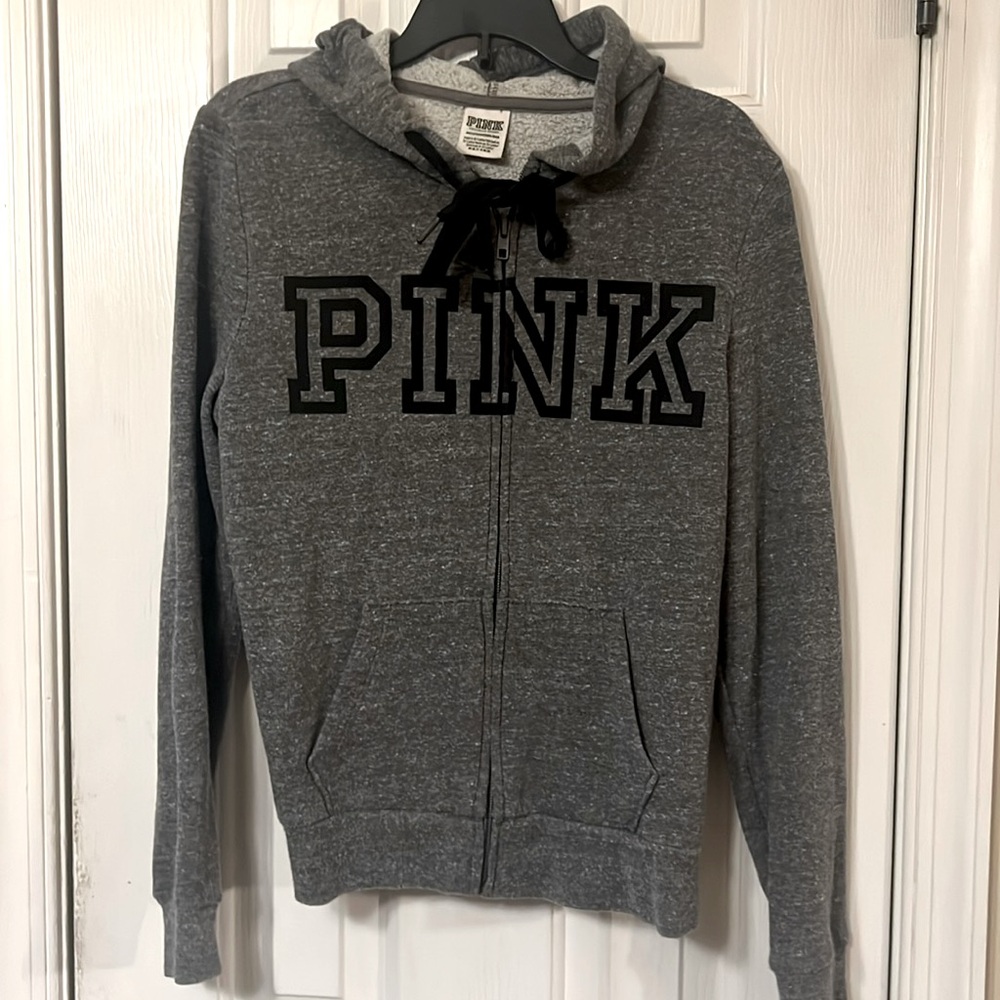 PINK Gray Hoodie